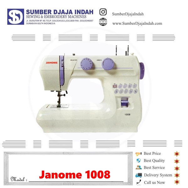  Mesin Jahit portable Janome 1008